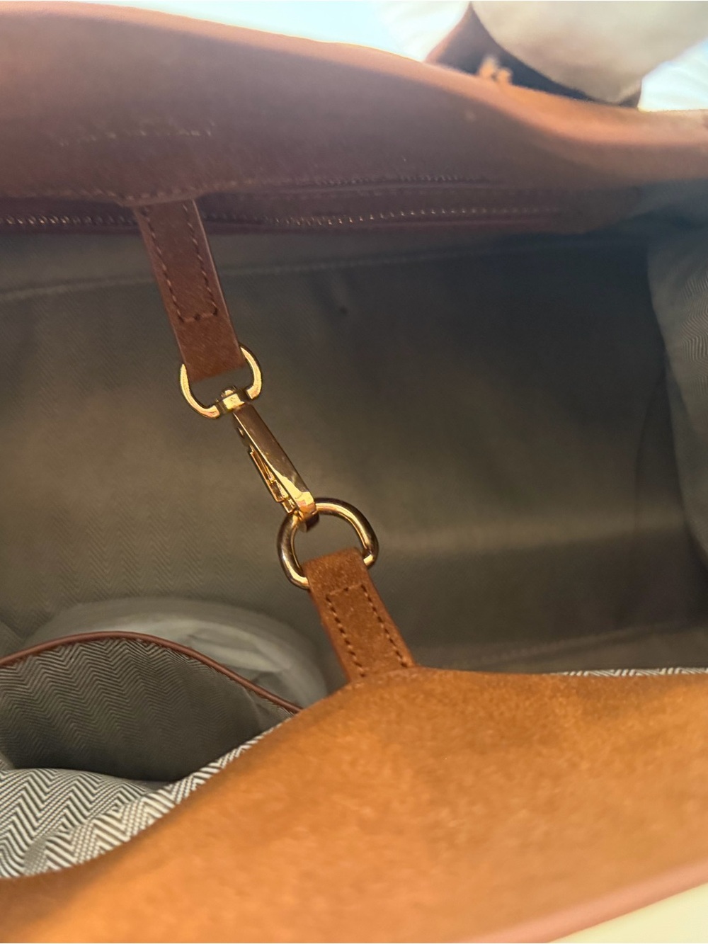 The Row Brown Suede Shoulder Bag - Picture 10 of 10